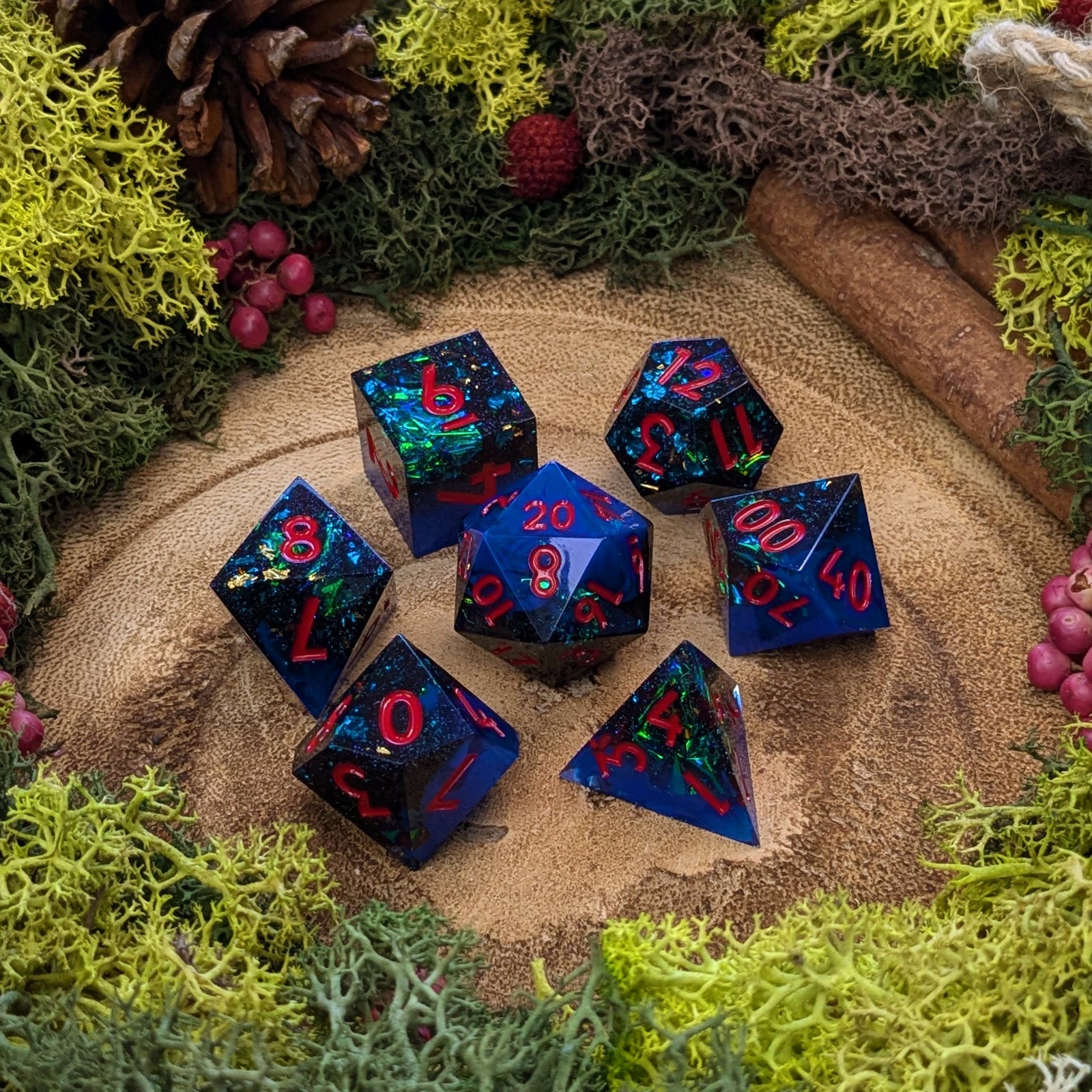 Abyssal Tide | Sharp Edge Dice - Dice Set - Luffleberry