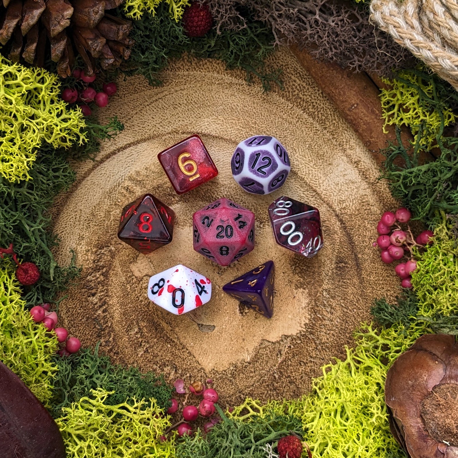 Sanguine Charlatan | Baldur's Gate Companion Inspired Set - Dice Set - Luffleberry