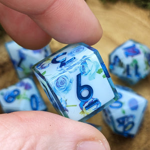 Blue Rose Garden | Sharp Edge Dice