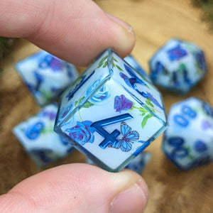 Blue Rose Garden | Sharp Edge Dice