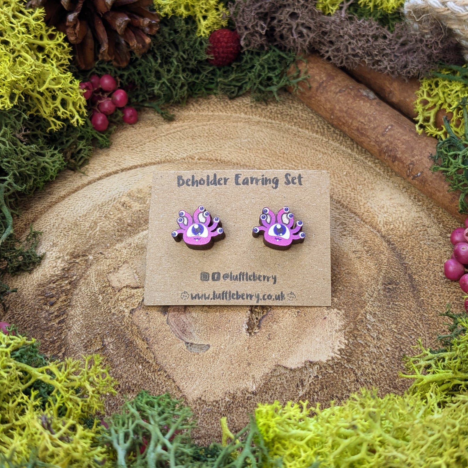 Beholder | Wooden Earrings - Earrings - Luffleberry