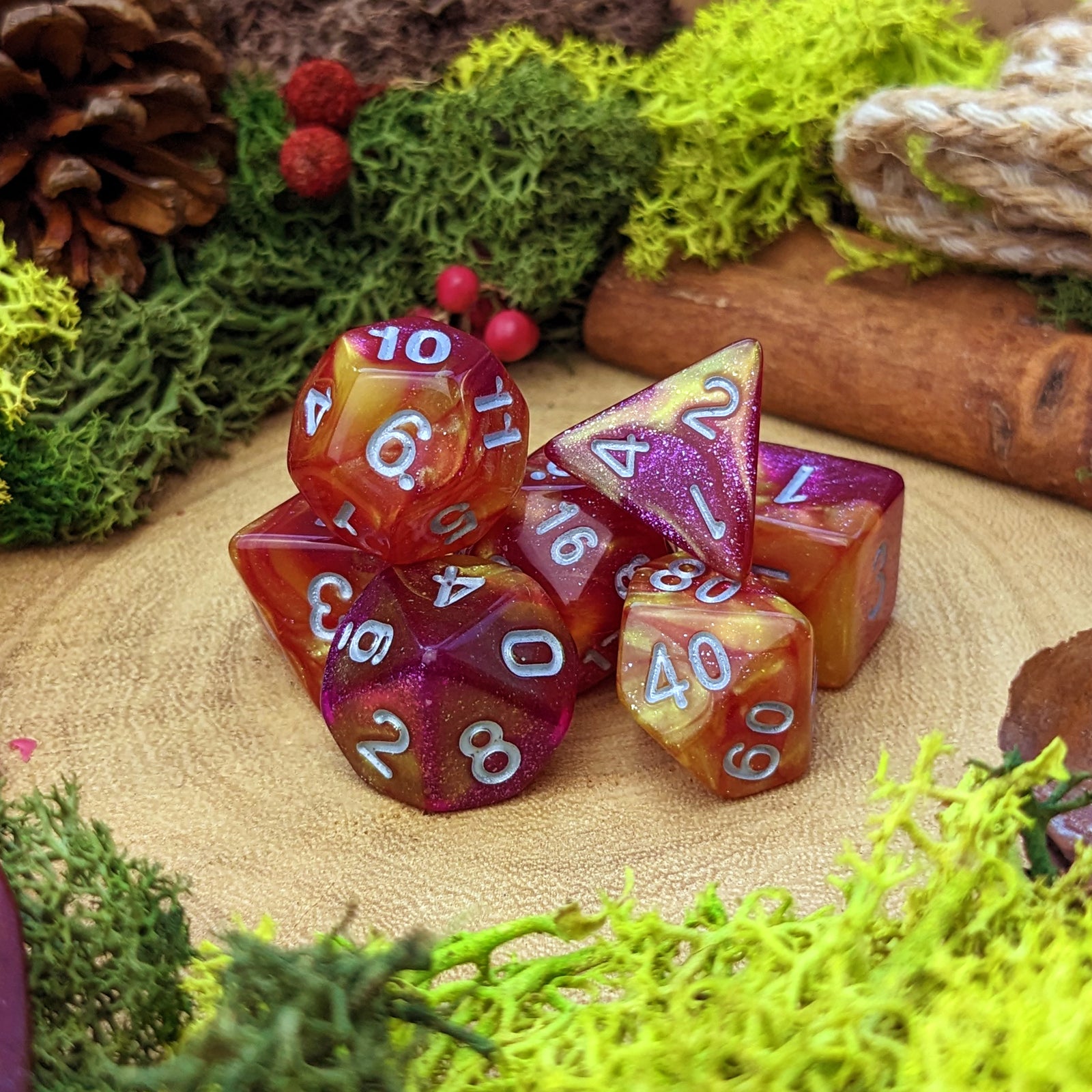 Fireball | Spell Dice - Dice Set - Luffleberry