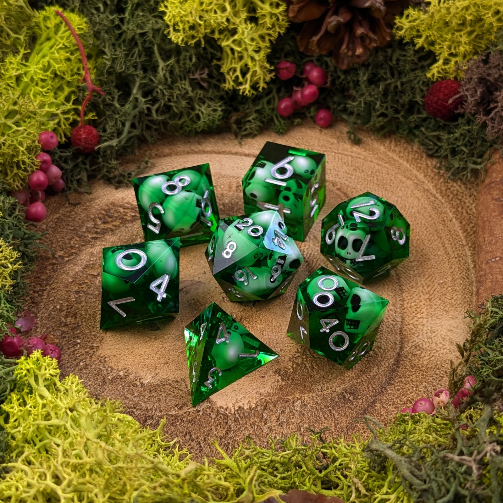 Gelatinous Cube | Sharp Edge Dice - Dice Set - Luffleberry