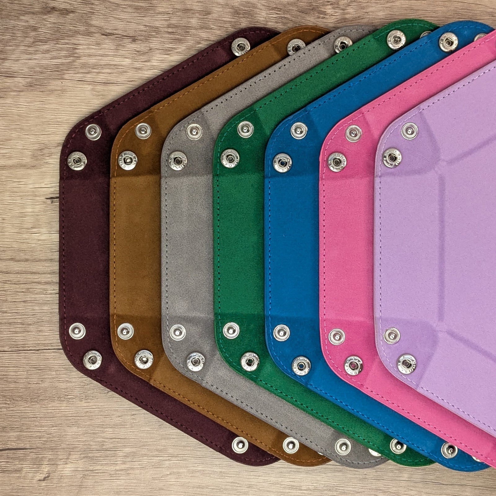 Hexagonal PU Leather Dice Tray