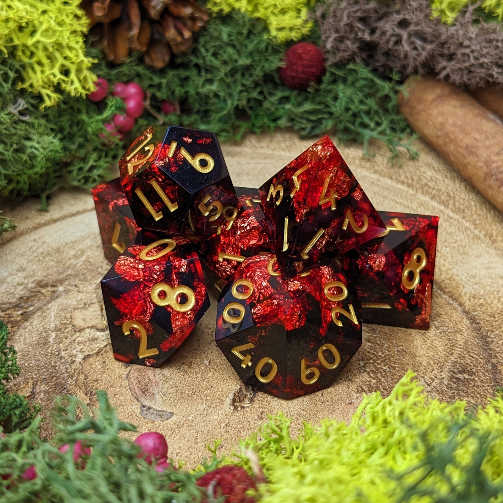 Magma | Sharp Edge Dice - Dice Set - Luffleberry