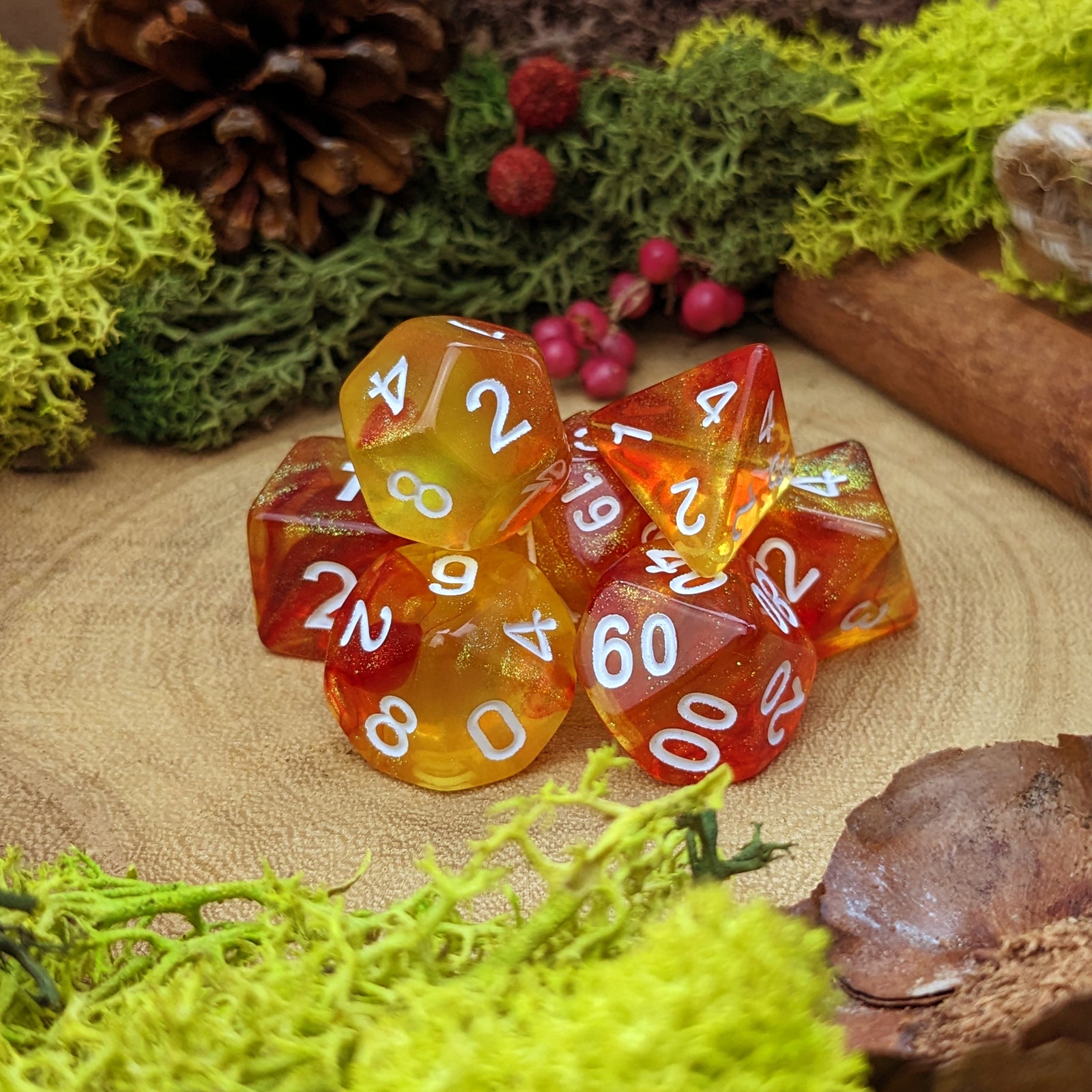 Magma Mephit - Dice Set - Luffleberry