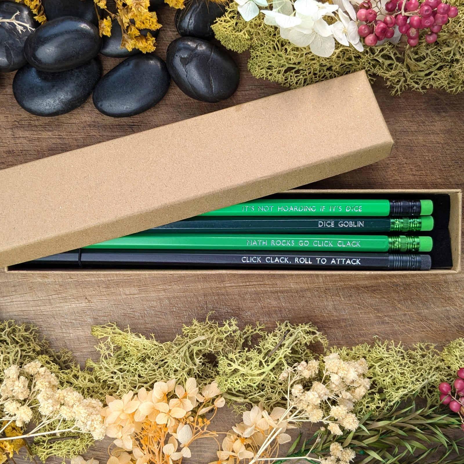 Dice Goblin Pencil Set with Box - Pen & Pencil Sets - Luffleberry