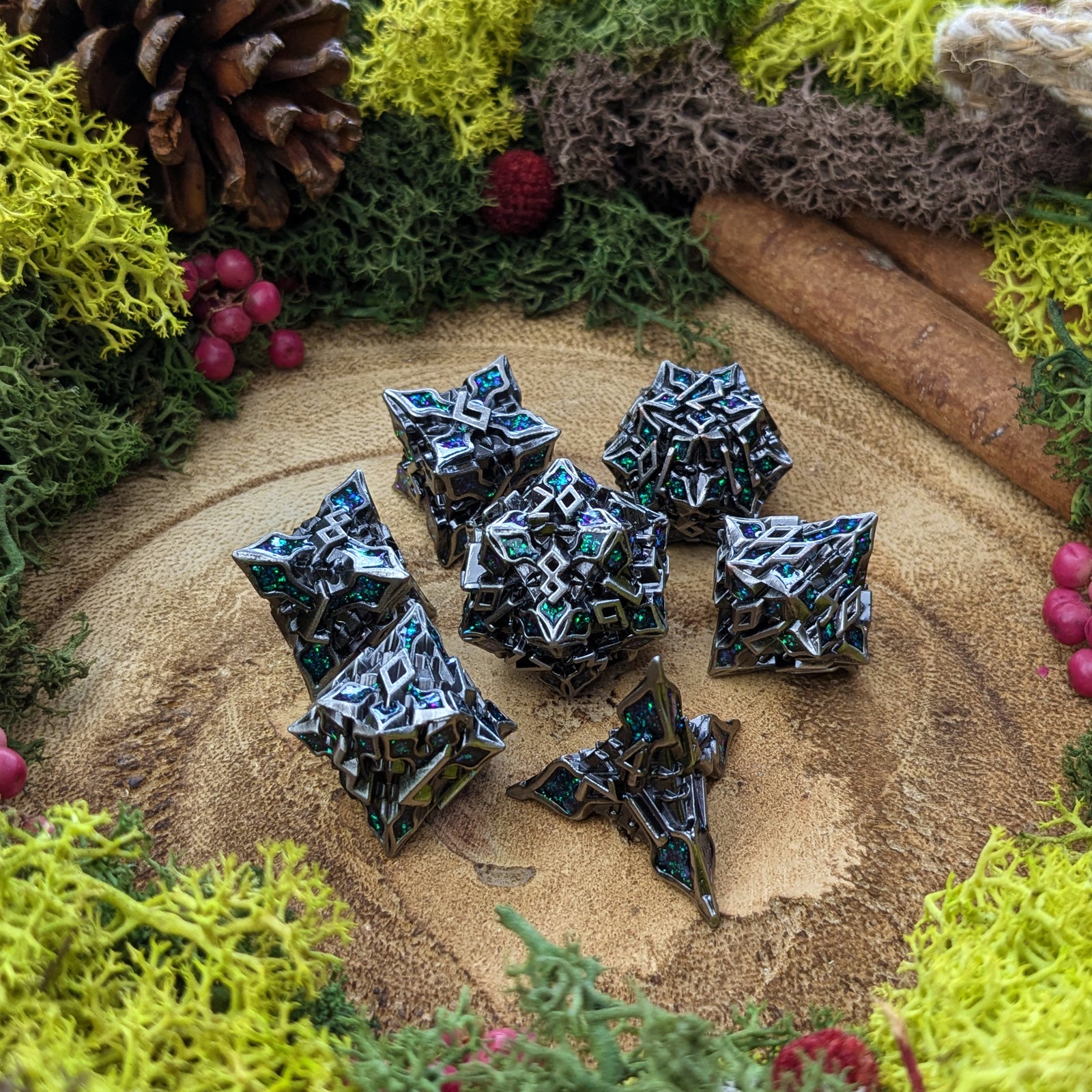 Runic Radiance | Metal Dice - Dice Set - Luffleberry