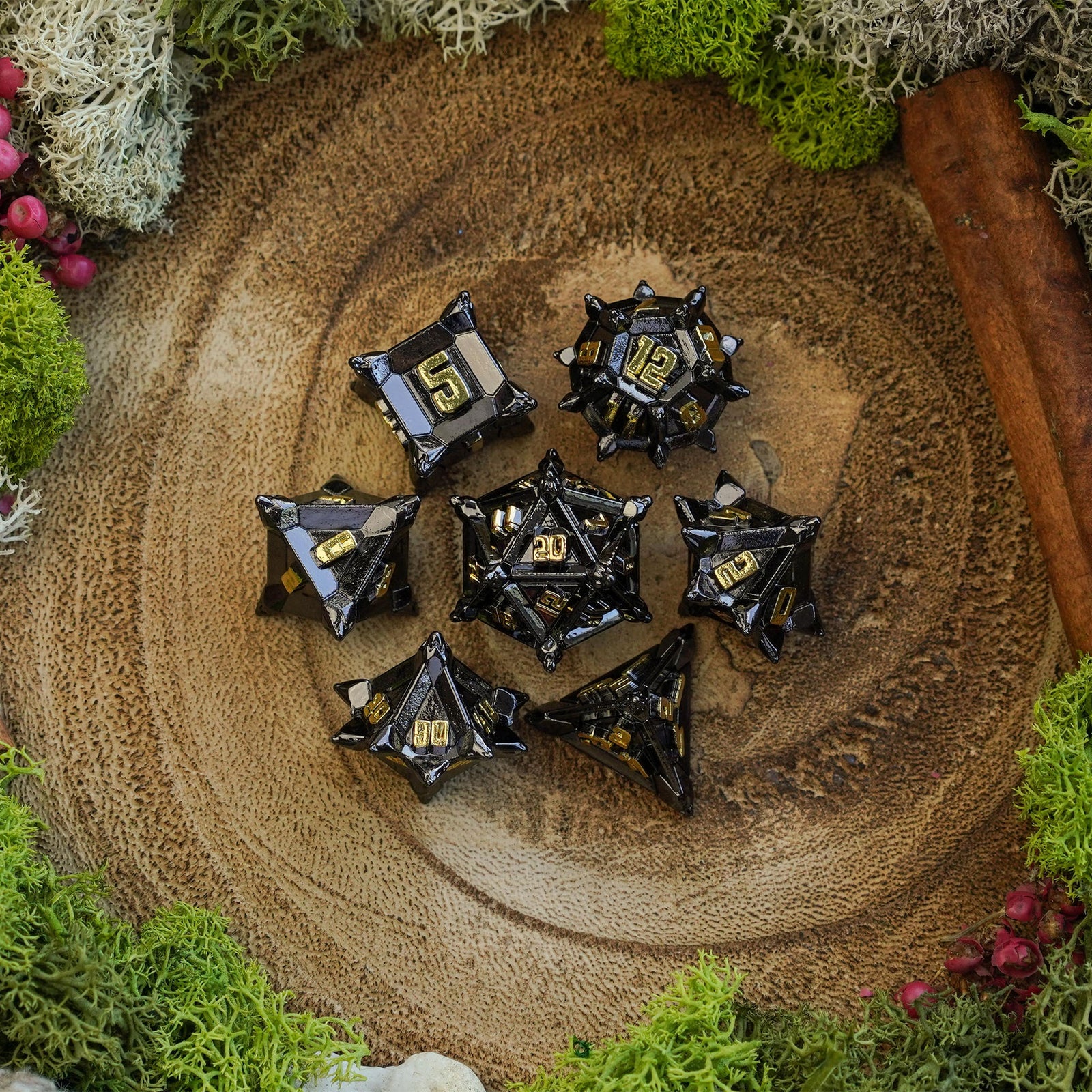 Caltrops | Metal Dice - Dice Set - Luffleberry