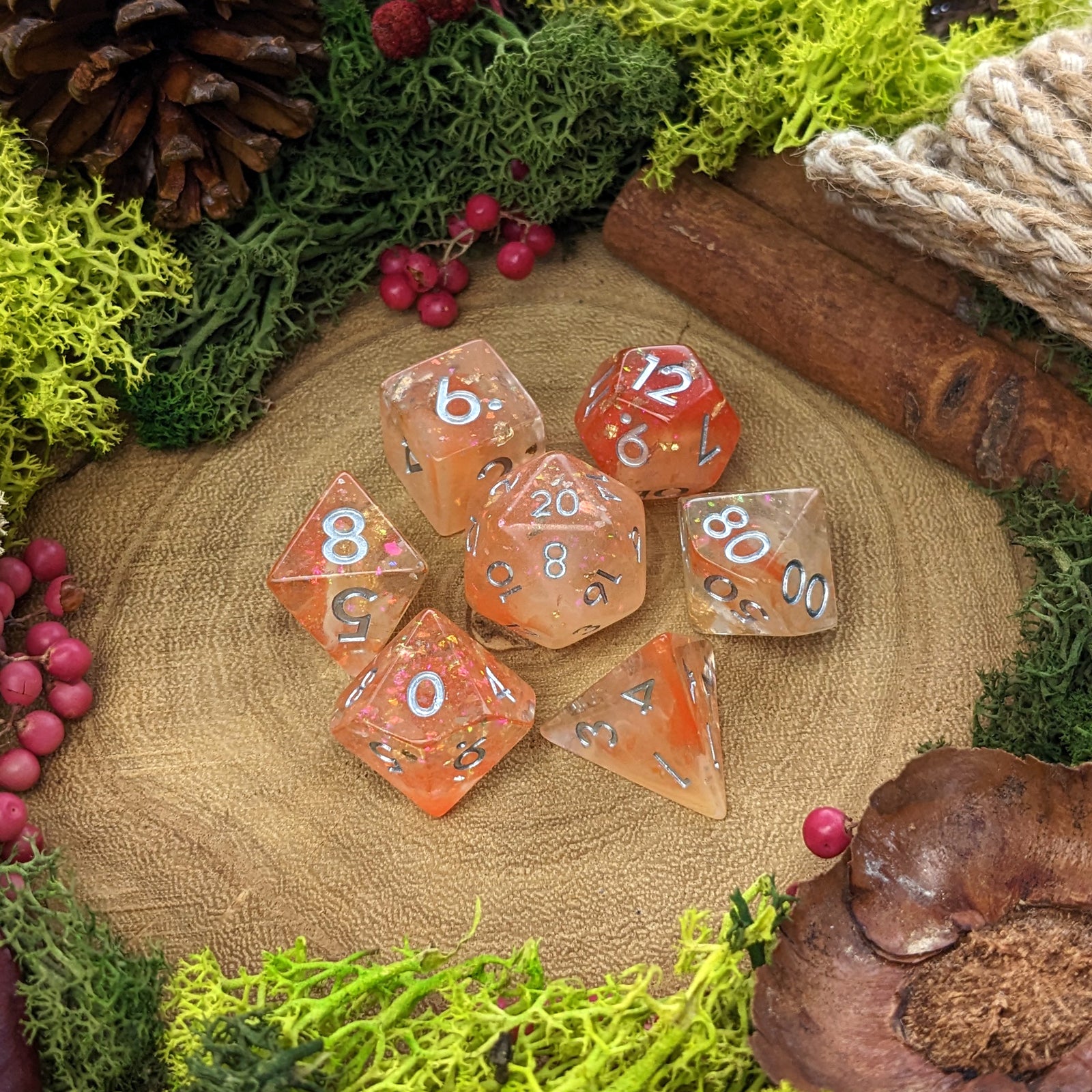 Coral Nebula - Dice Set - Luffleberry