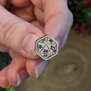 D20 Dice | Wooden Earrings - Earrings - Luffleberry