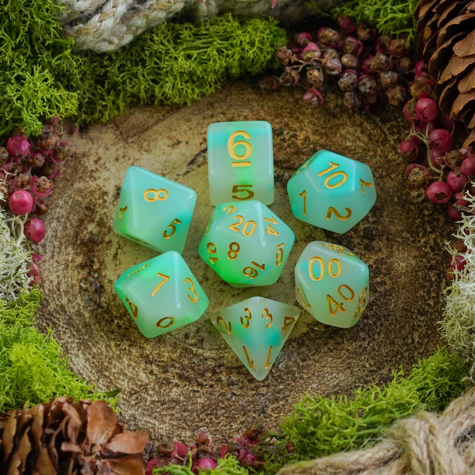 Lime Jelly - Dice Set - Luffleberry