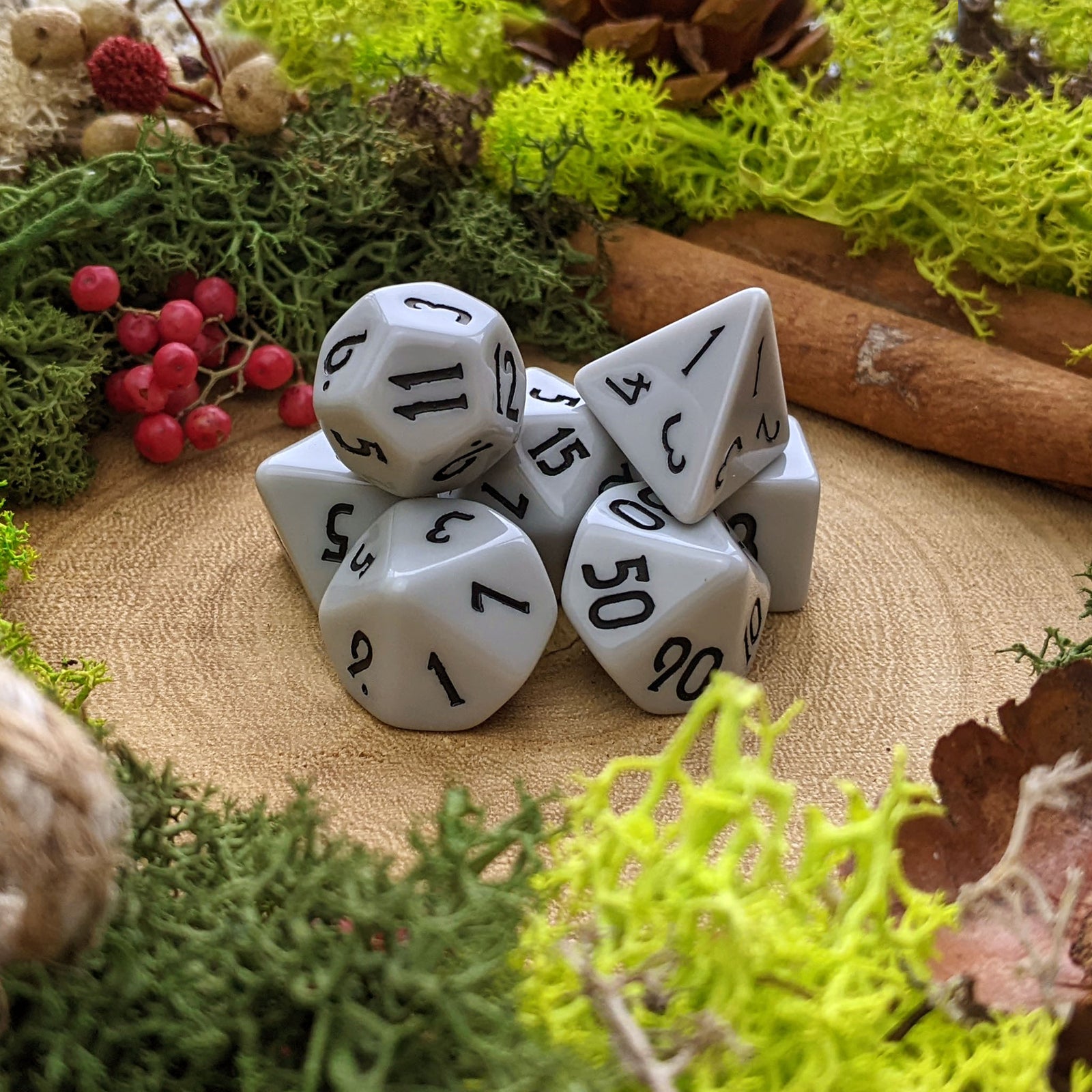 Pebble Grey - Dice Set - Luffleberry
