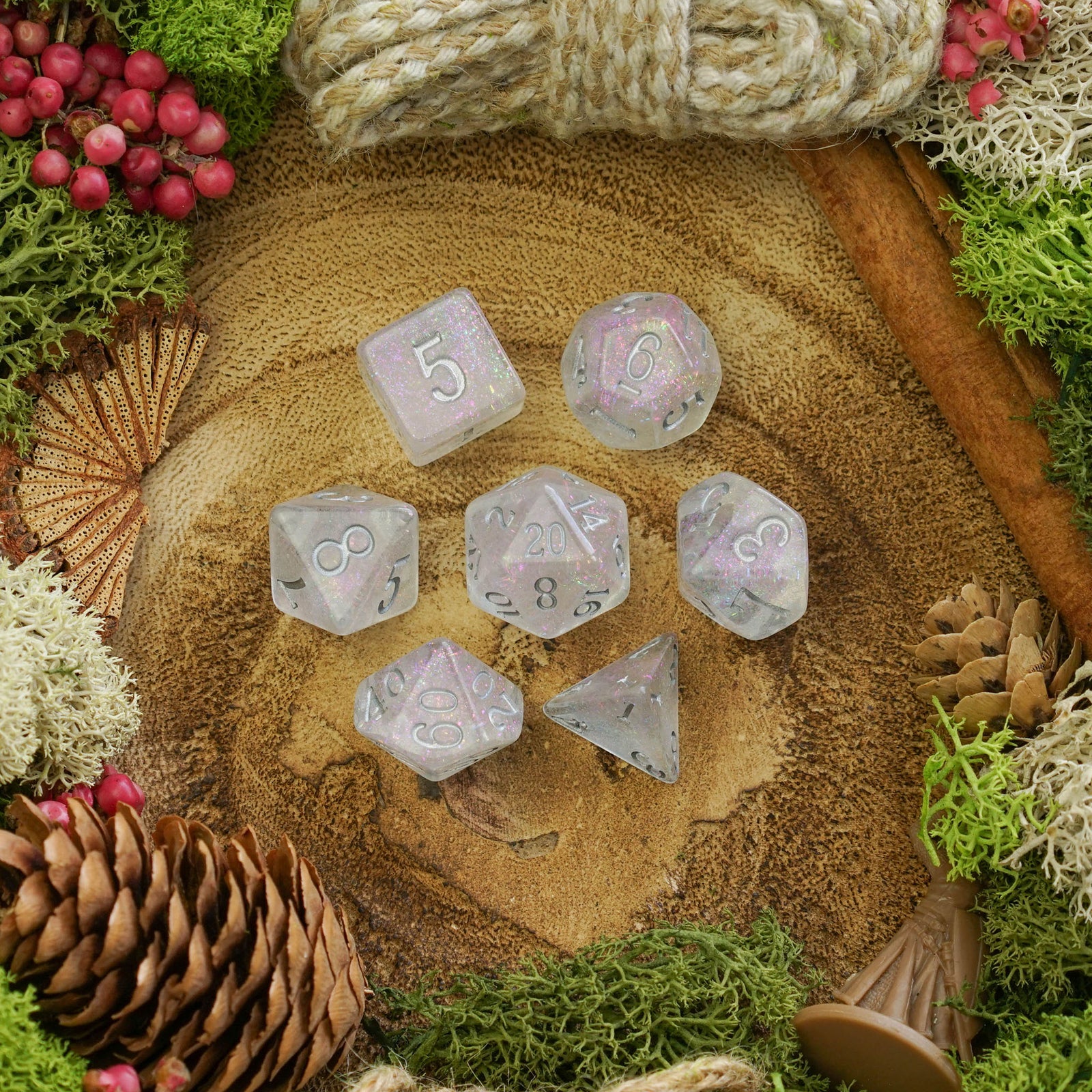 Purple | Faerie Fire - Dice Set - Luffleberry