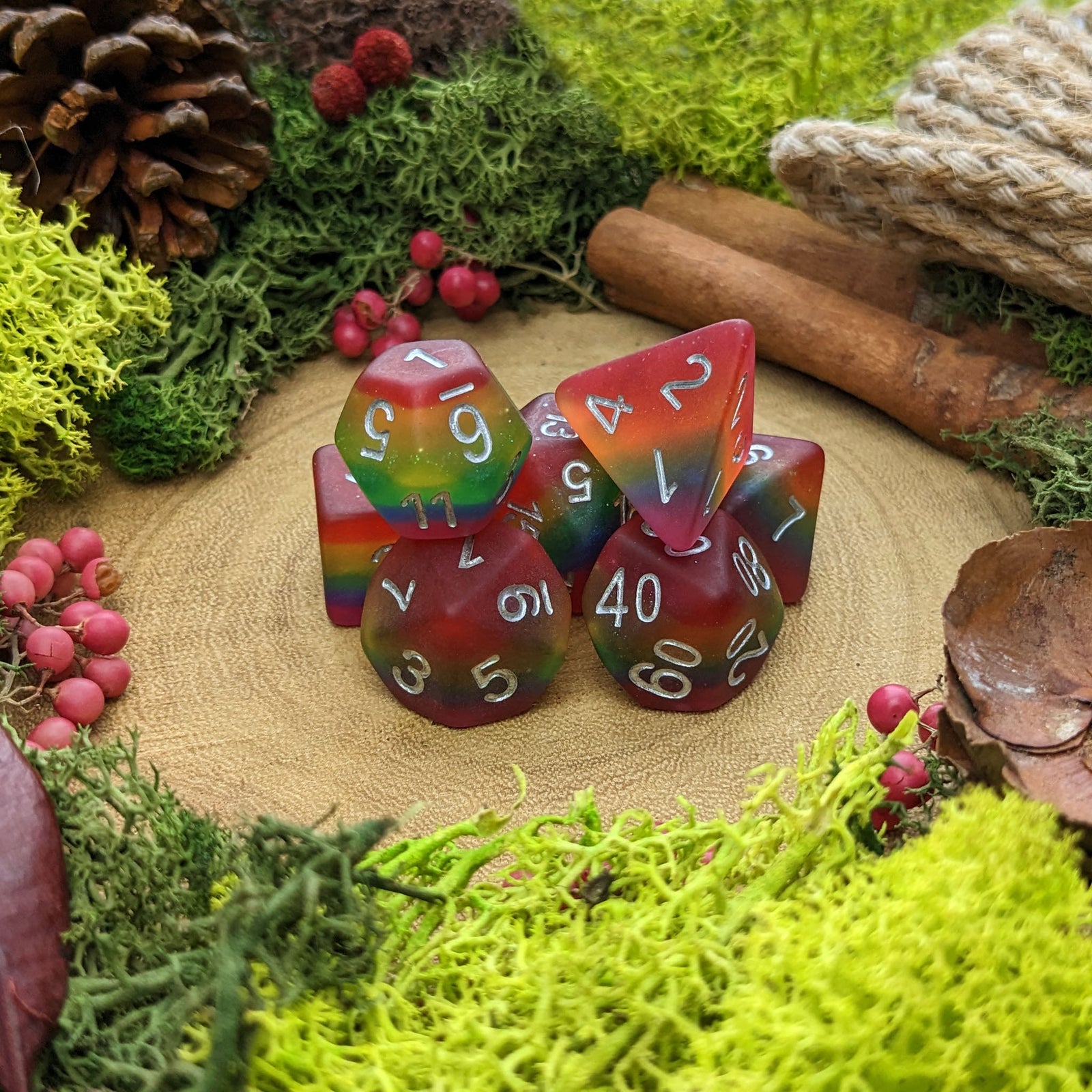 Rainbow Glimmer | LGBTQ Pride - Dice Set - Luffleberry