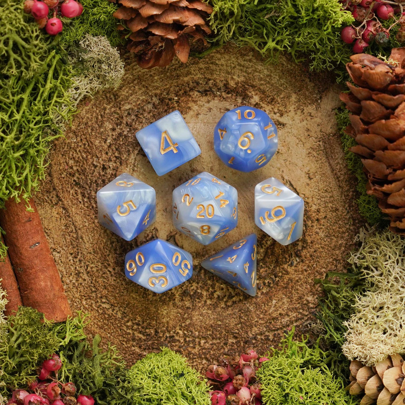 Sapphire Cloud - Dice Set - Luffleberry