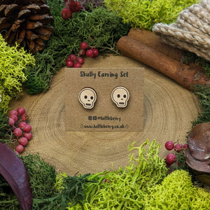 Skully | Wooden Earrings