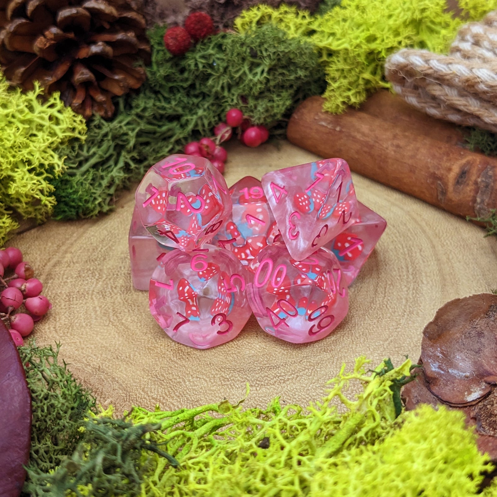 Strawberry Sorbet - Dice Set - Luffleberry