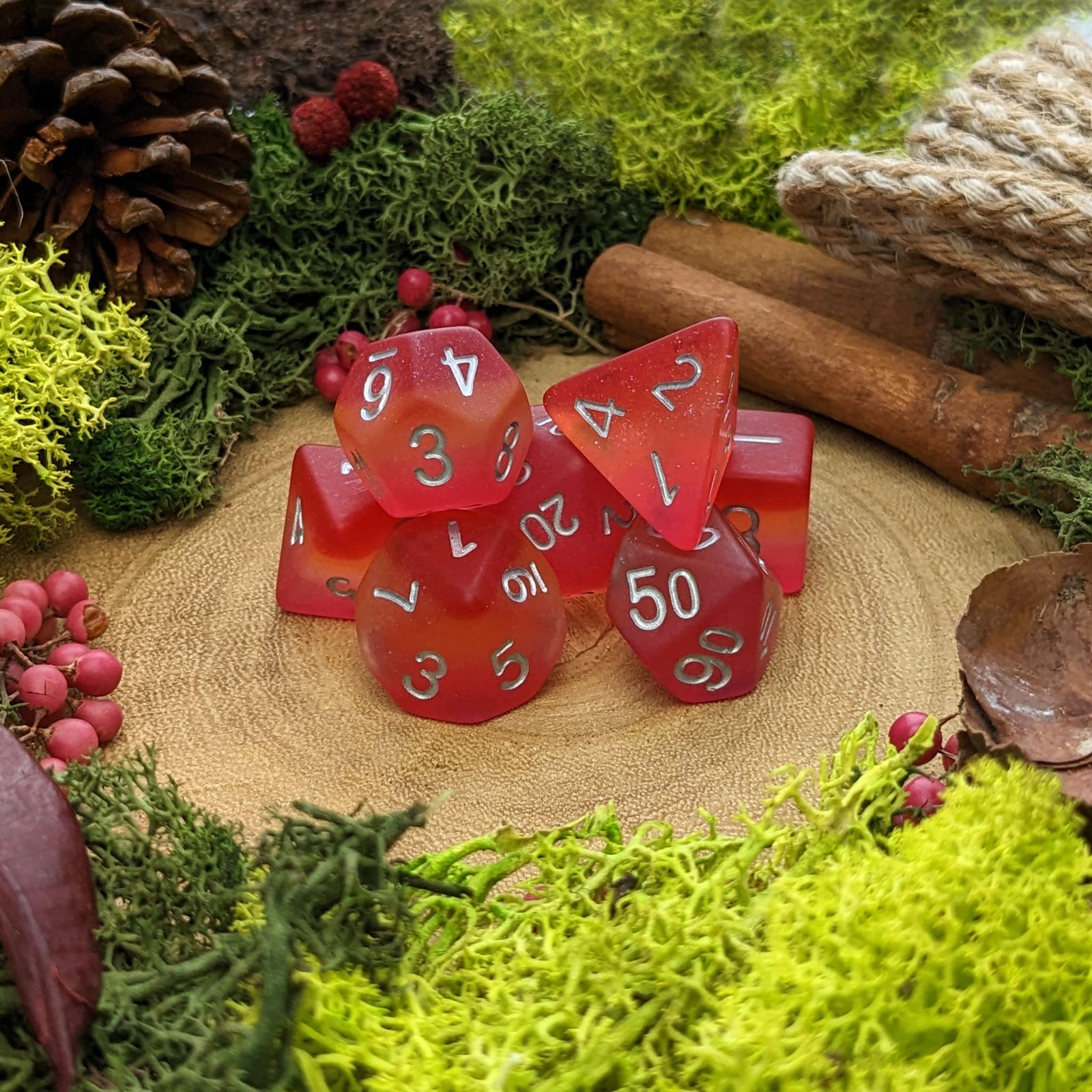 Sunrise Shimmer | Lesbian Pride - Dice Set - Luffleberry