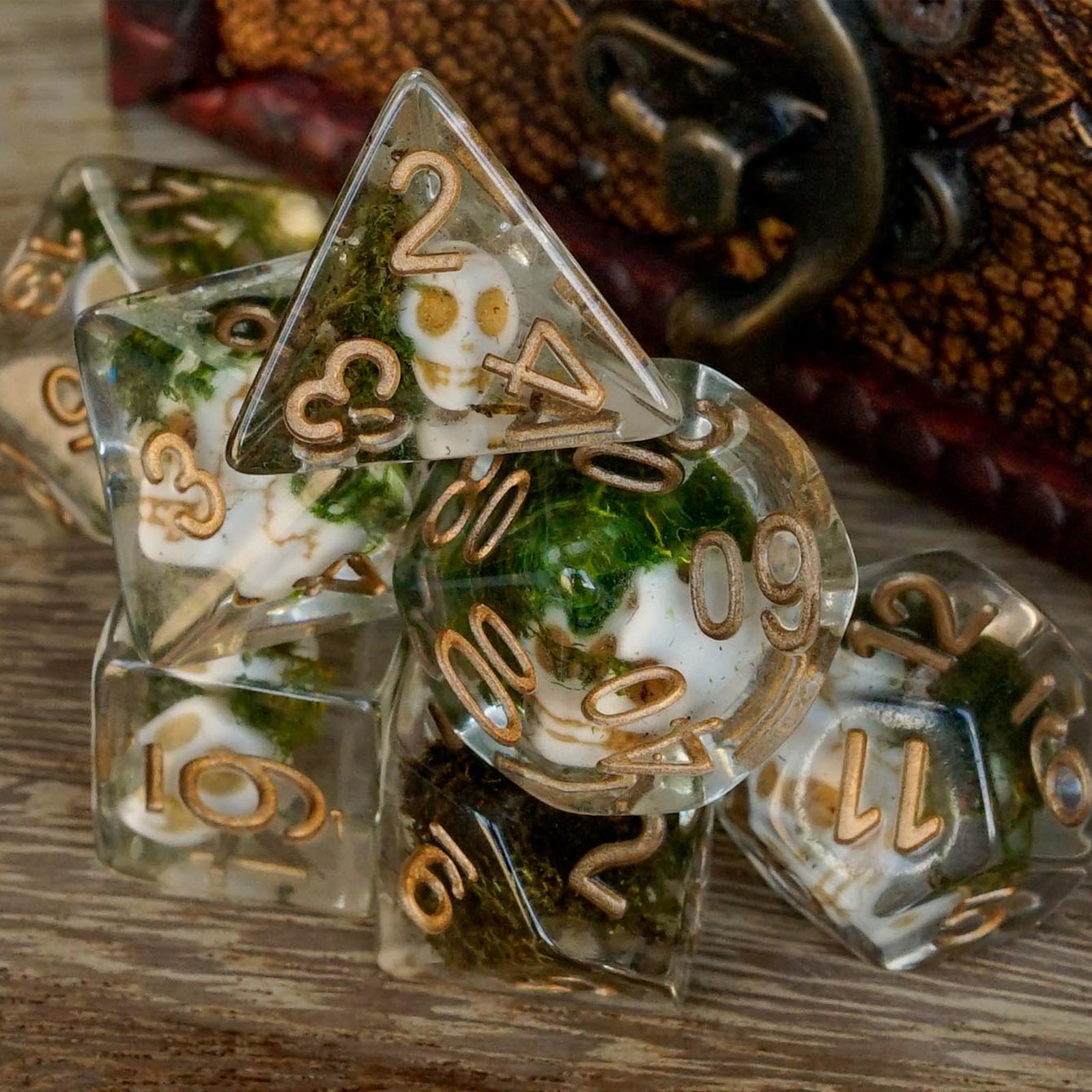 Animate Dead Skull - Dice Set - Luffleberry