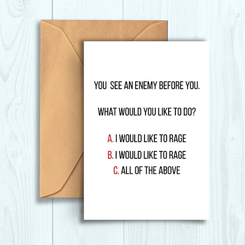 Barbarian Rage Card - Card - Luffleberry