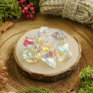 Rainbow Prism Dichroic Glass Dice Set