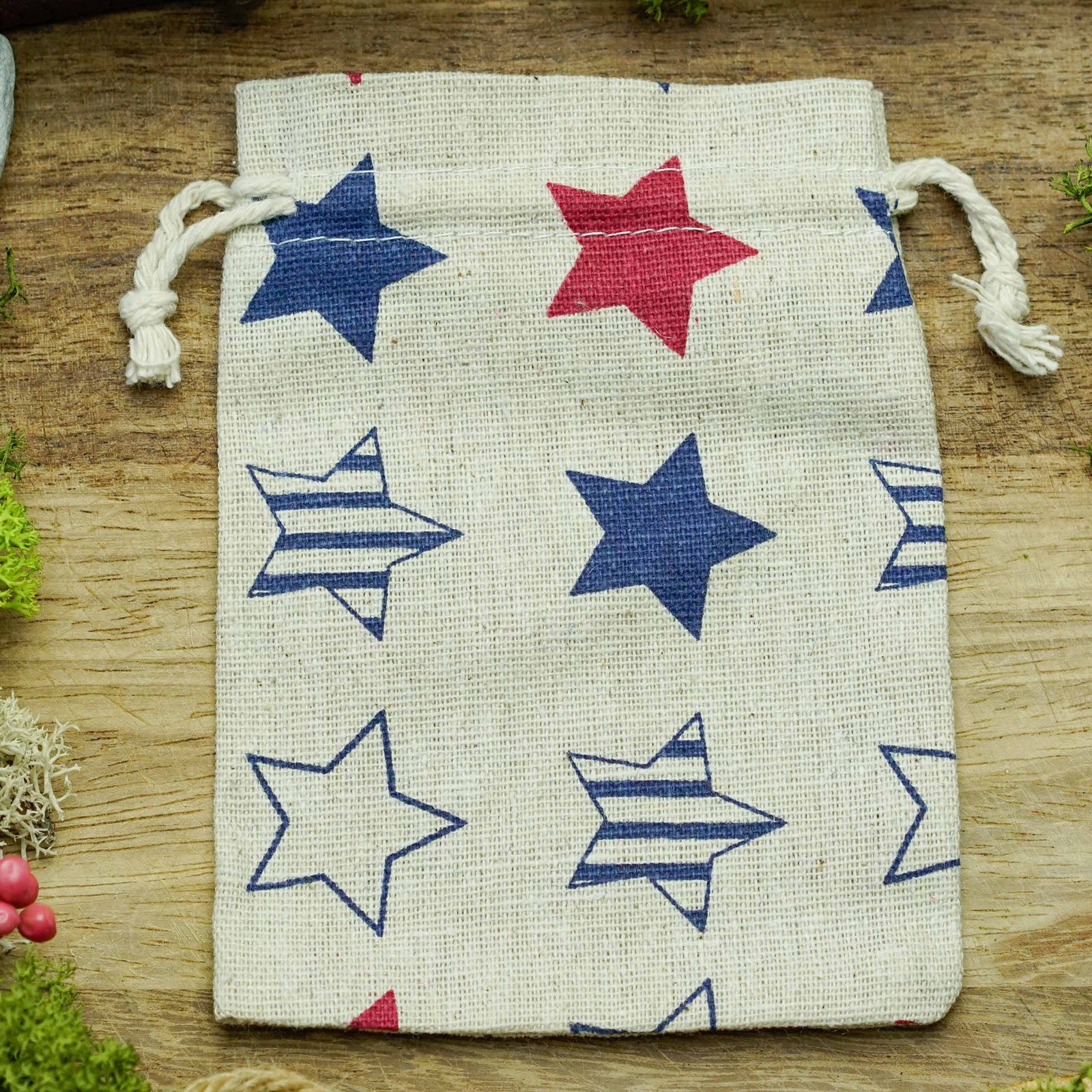 Stars & Stripes | Cotton Dice Gift Bag - Gift Option - Luffleberry